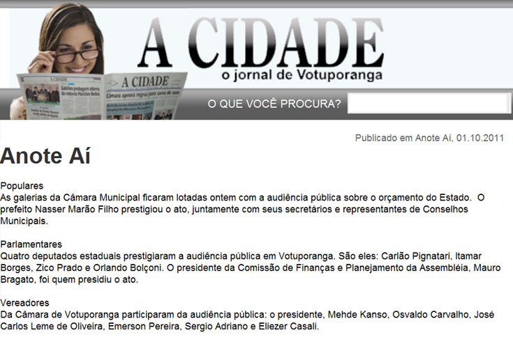 a cidade votuporanga - 01 10 11