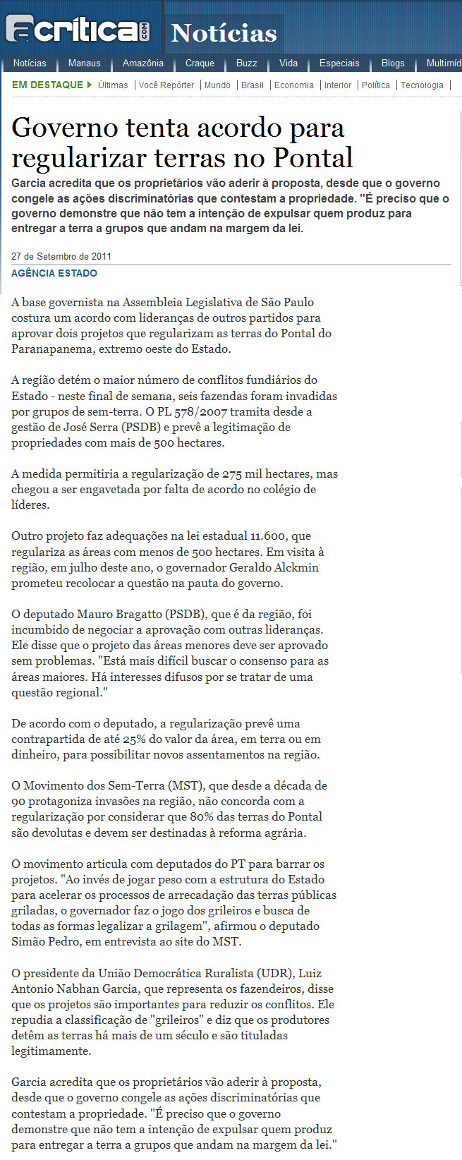 a critica - 27 09 11