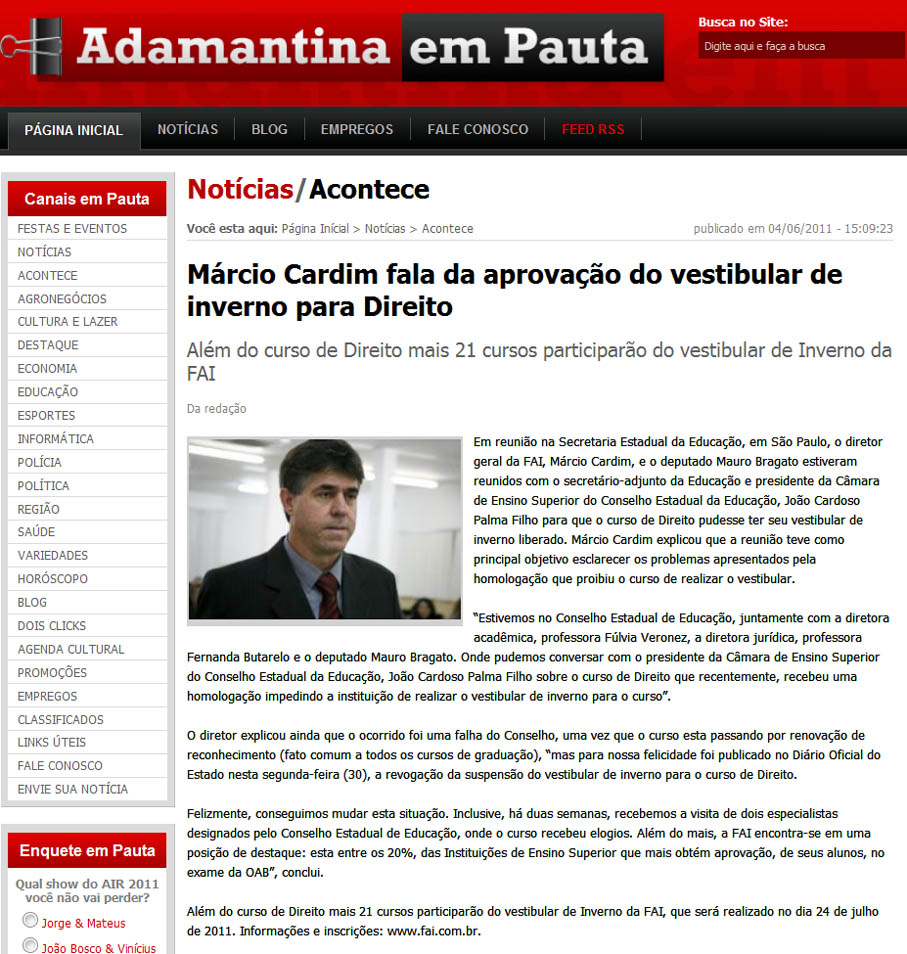 adamantina em pauta - 04 06 11