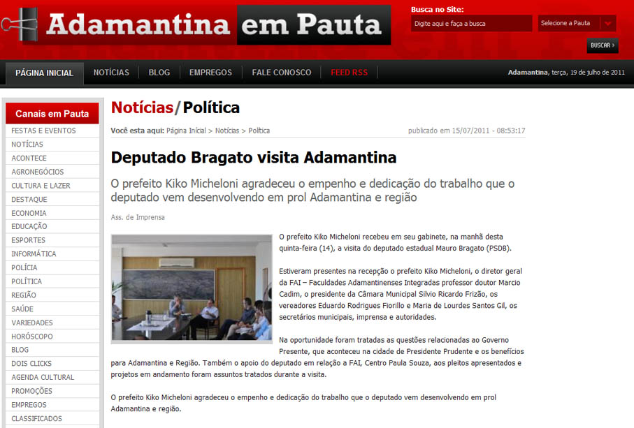 adamantina em pauta - 15 07 11