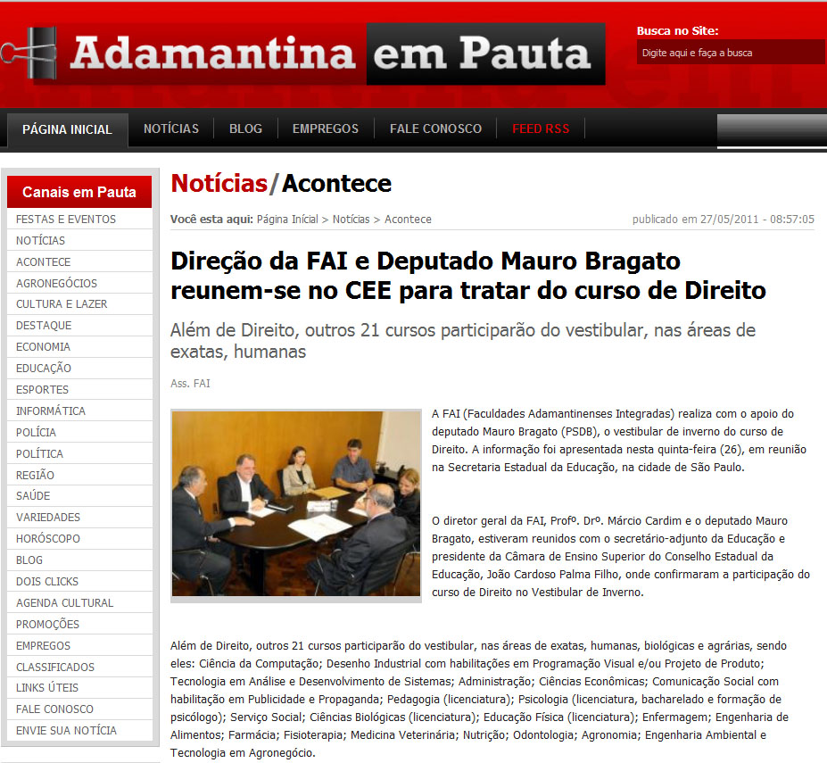 adamantina em pauta - 27 05 11