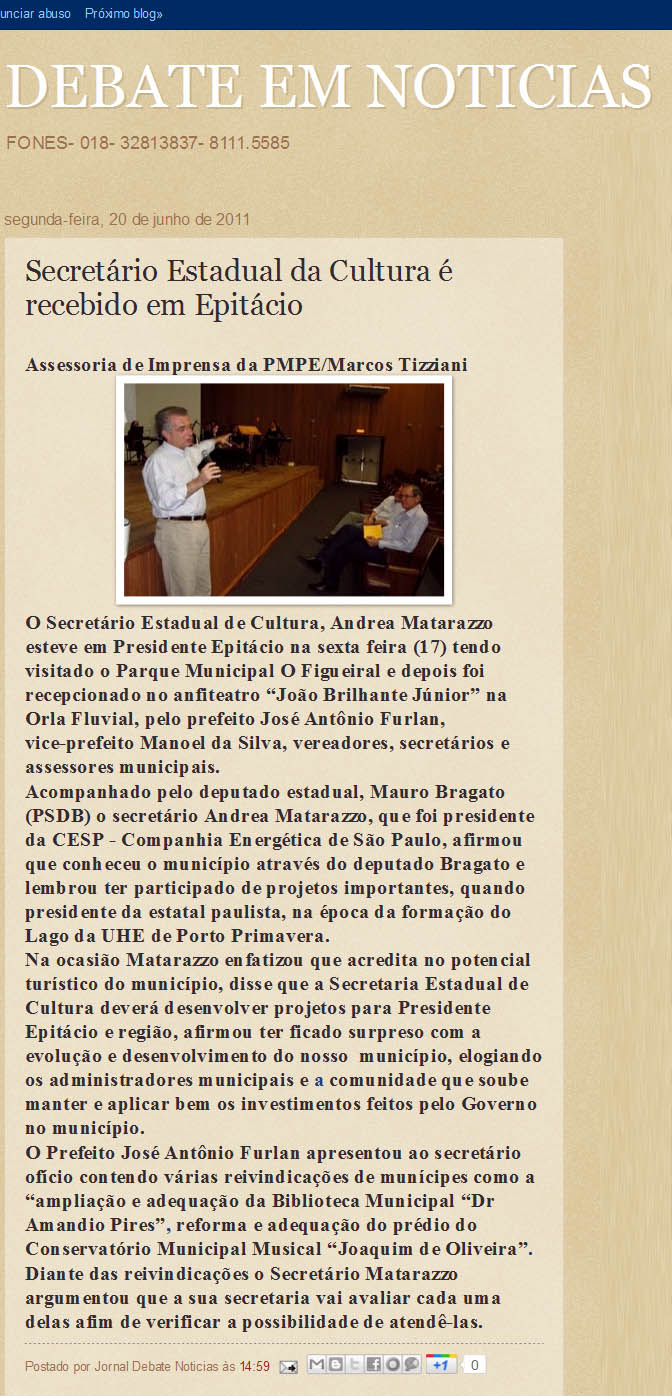 debate em noticias - 20 06 11 - matarazzo