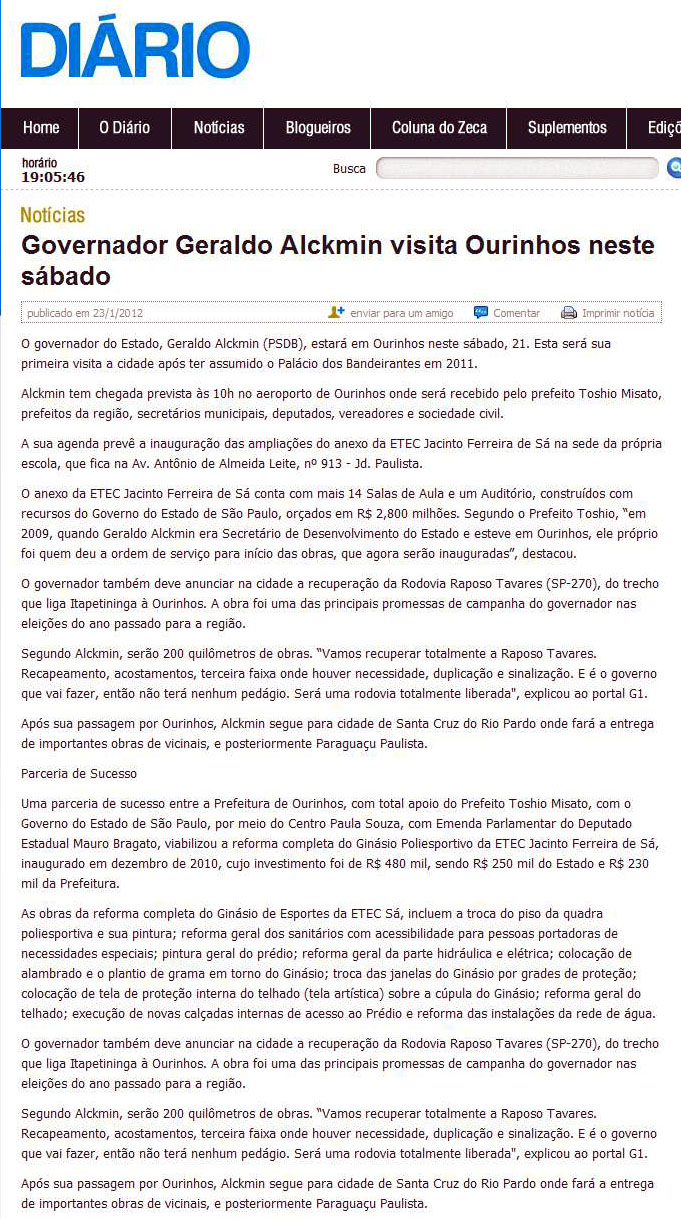 diario de ourinhos - 21 01 12