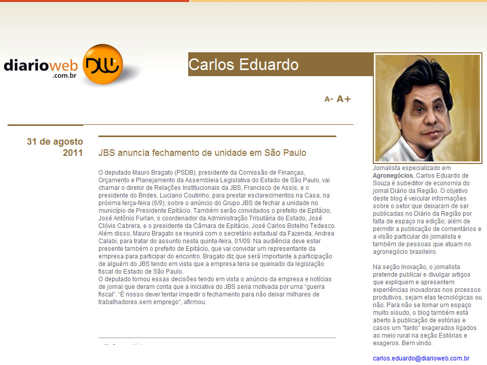 diario da regiao - 31 08 11