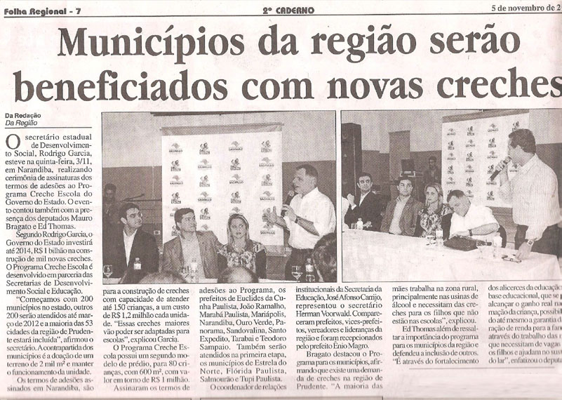 folha regional - 05 11 11 - creches