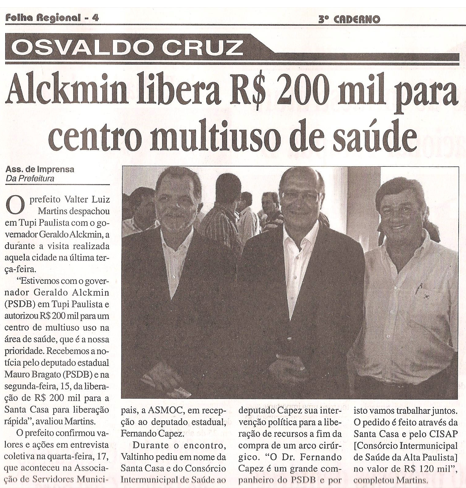 folha regional - 13 08 11 - Alckmin
