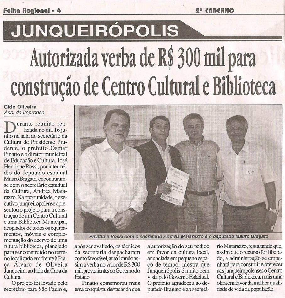 folha regional - 23 07 11 - centro cultural