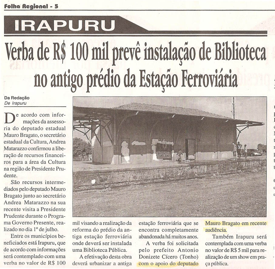folha regional - 30 07  11 - irapuru