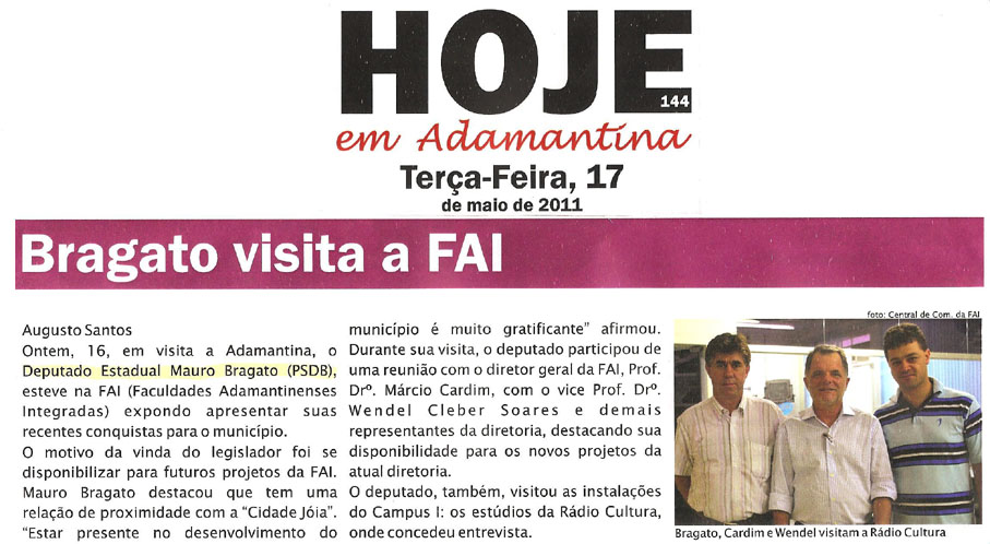 Hoje em Adamantina 17 05 11