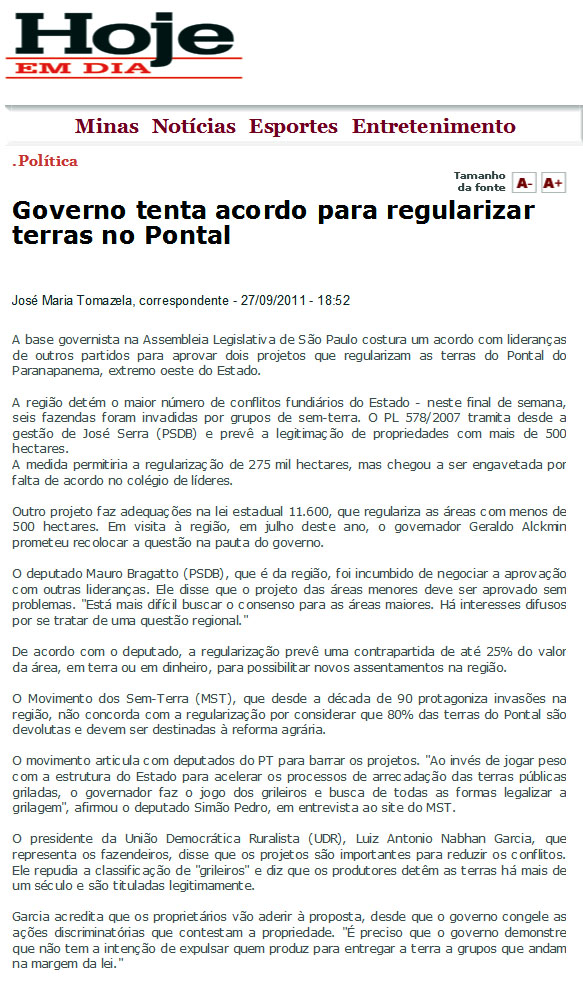 hoje em dia - 27 09 11