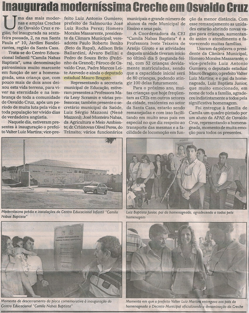 jornal de osvaldo cruz - 09 12 11 - creche