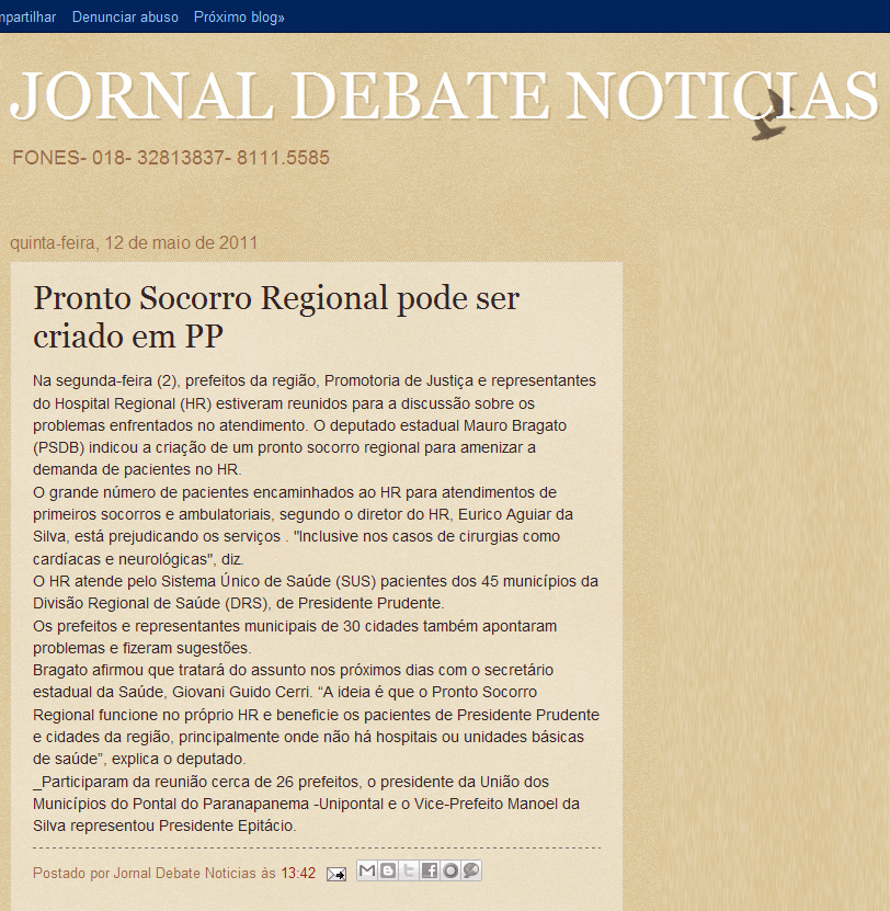 debate - pronto socorro regional