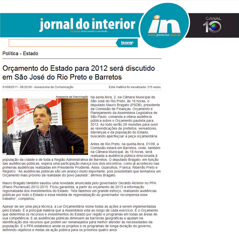 jornal do interior - 01 09 11