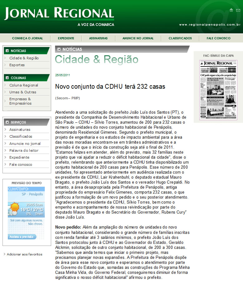 jornal regional penapolis 25 05 11