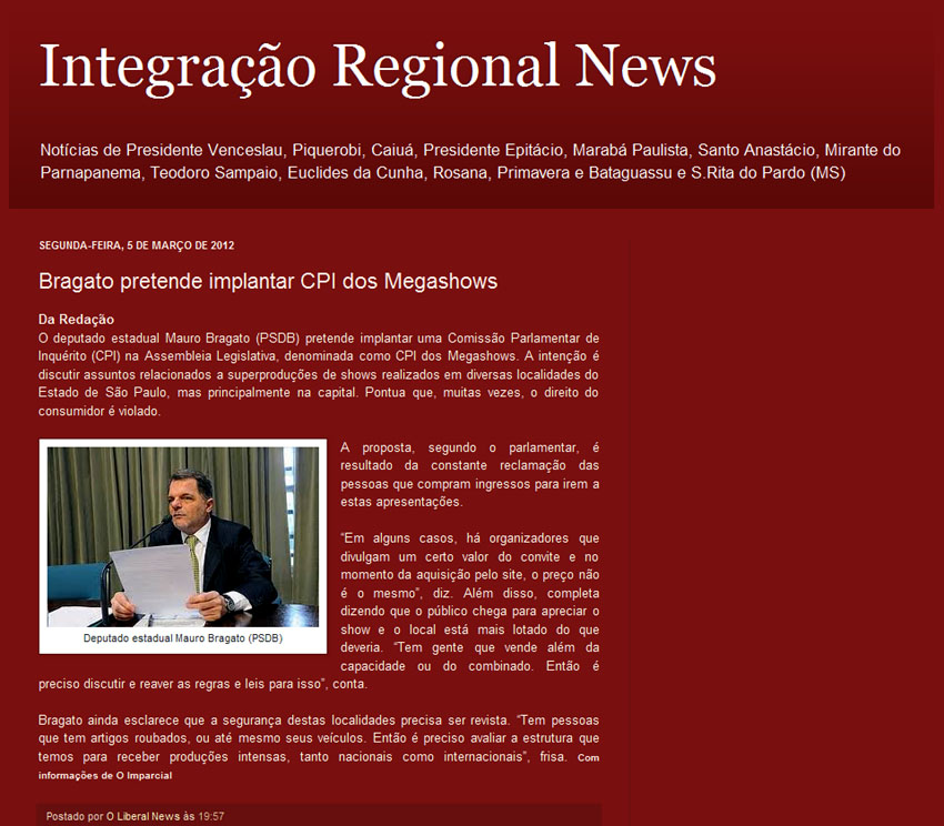 integração regional - 05 03 12