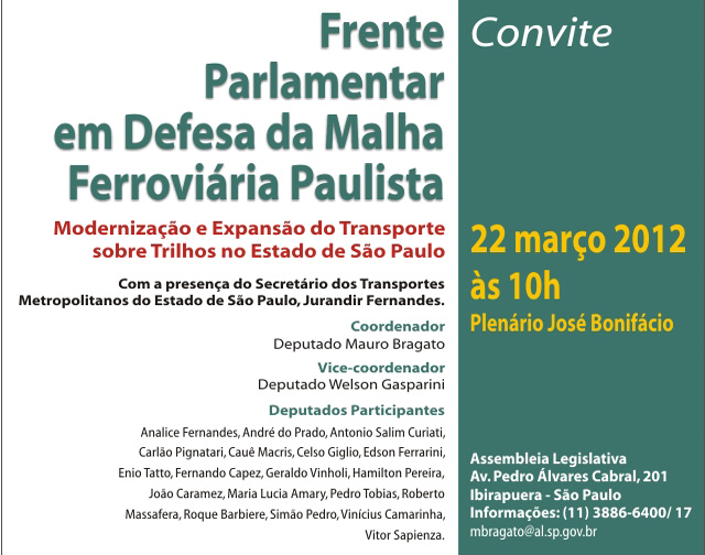 Frente das Ferrovias: presen?a do secret?rio Jurandir Fernandes