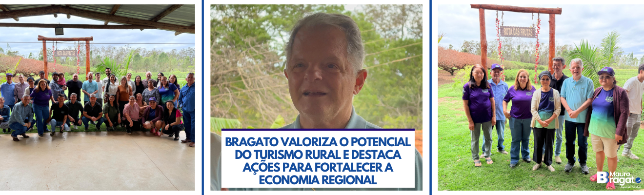 Deputado Mauro Bragato participa de encontro na Rota das Frutas e reforça apoio ao turismo rural