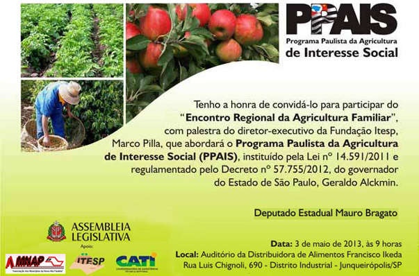 Encontro regional da agricultura familiar ser? em Junqueir?polis