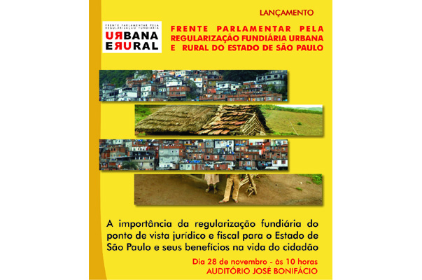 Deputado Bragato lan?a Frente Parlamentar pela Regulariza??o Fundi?ria