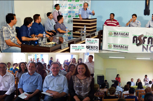 Com presidente da Assembleia, nas cidades de Maraca? e Quat?