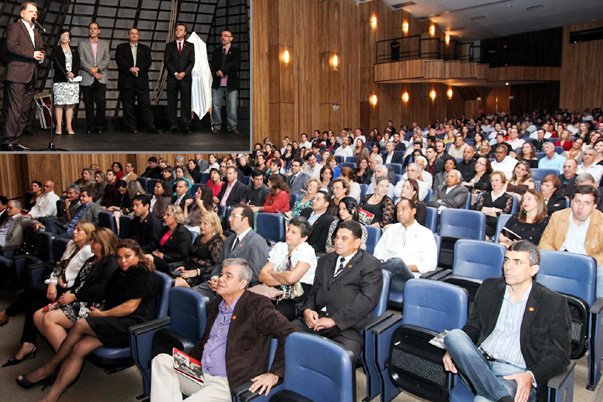 Bragato na inaugura??o do Teatro Municipal de Presidente Prudente