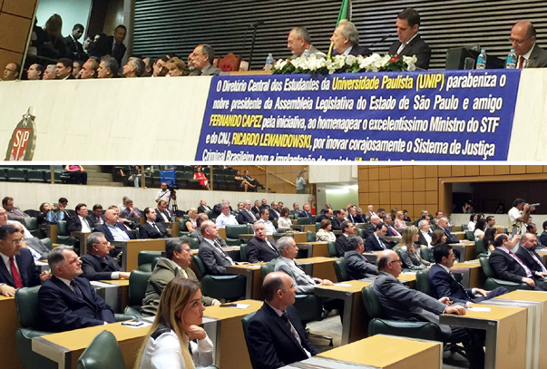 Assembleia homenageia ministro Lewandowski, do STF e do CNJ
