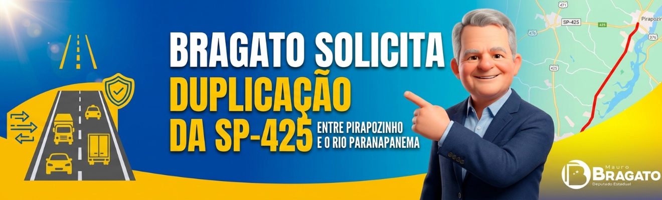 Bragato solicita duplicação da SP-425 entre Pirapozinho e o Rio Paranapanema