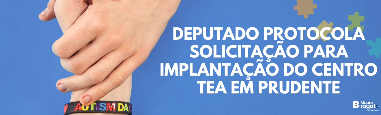 Deputado Mauro Bragato protocola pedido para instalação do Centro TEA Paulista em Presidente Prudente