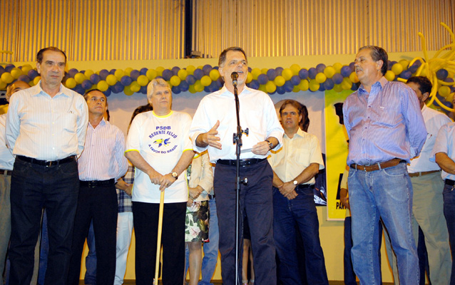 Mauro Bragato e Aloysio Nunes participam de encontro do PSDB