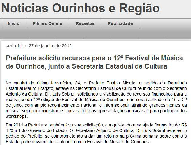 noticias ourinhos e regiaõ - 27 01 12