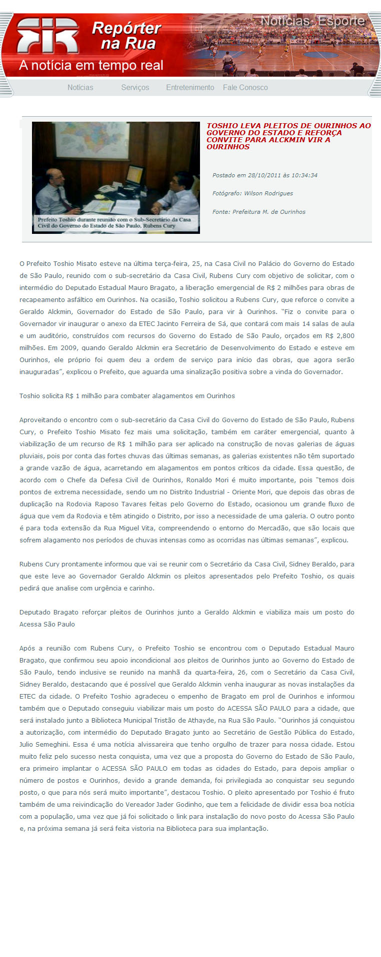 reporter na rua - 28 10 11