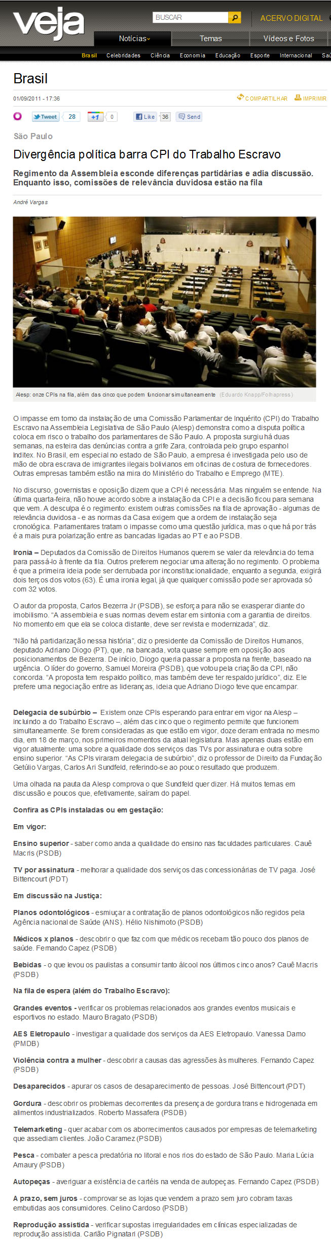 veja online - 01 09 11